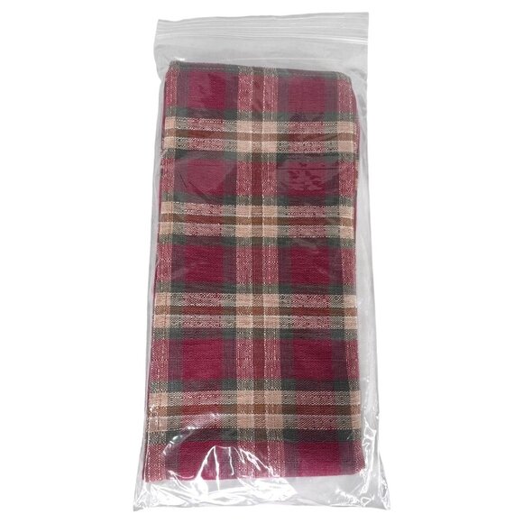 6 New Longaberger Orchard Park Plaid Napkins Set Square Cloth Fabric Accessories - Picture 3 of 9